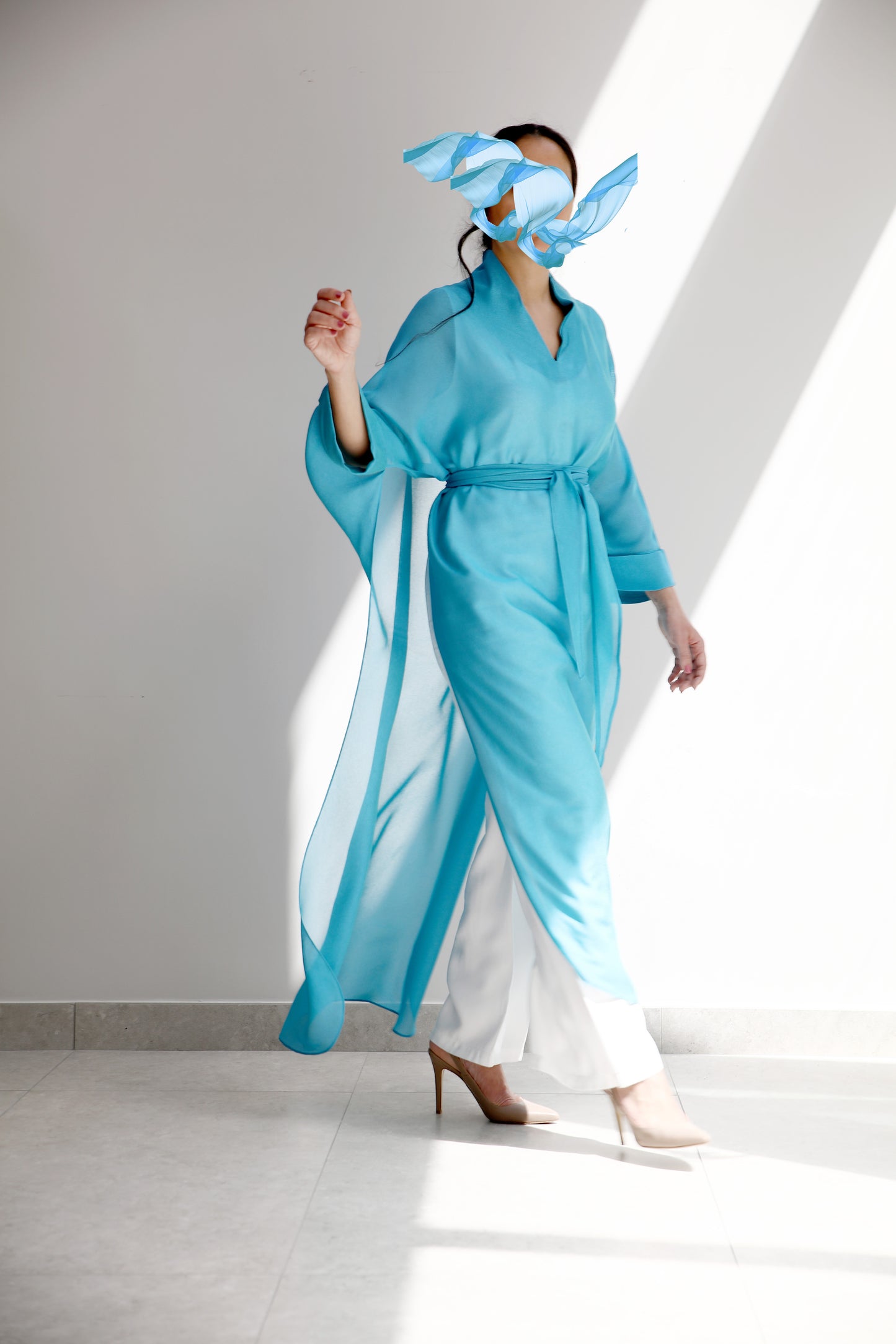 Haya Kaftan set - Sky blue
