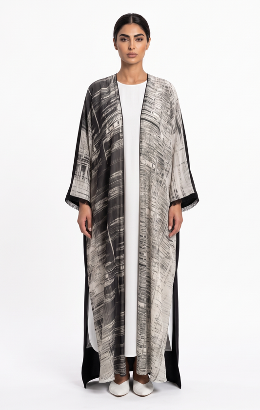 Black Fringe Abaya -  عباية سوداء بالشراشيب