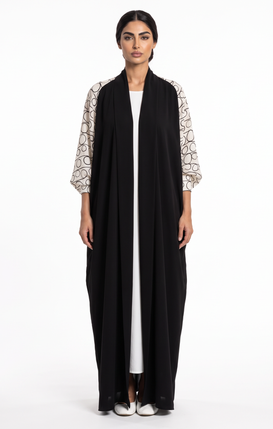 Monochrome Abaya - عباية مونوكروم