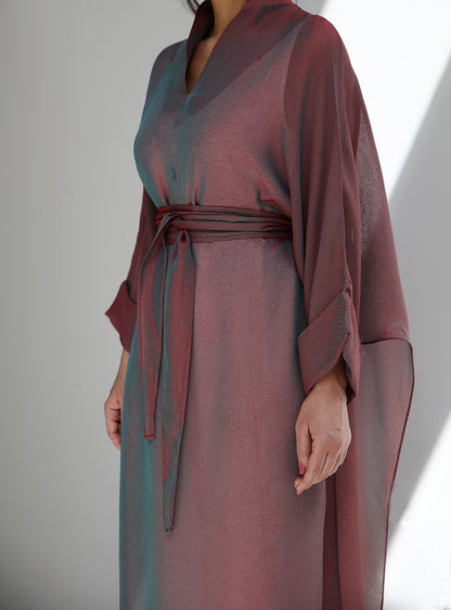 Haya Kaftan set - Rose Taupe