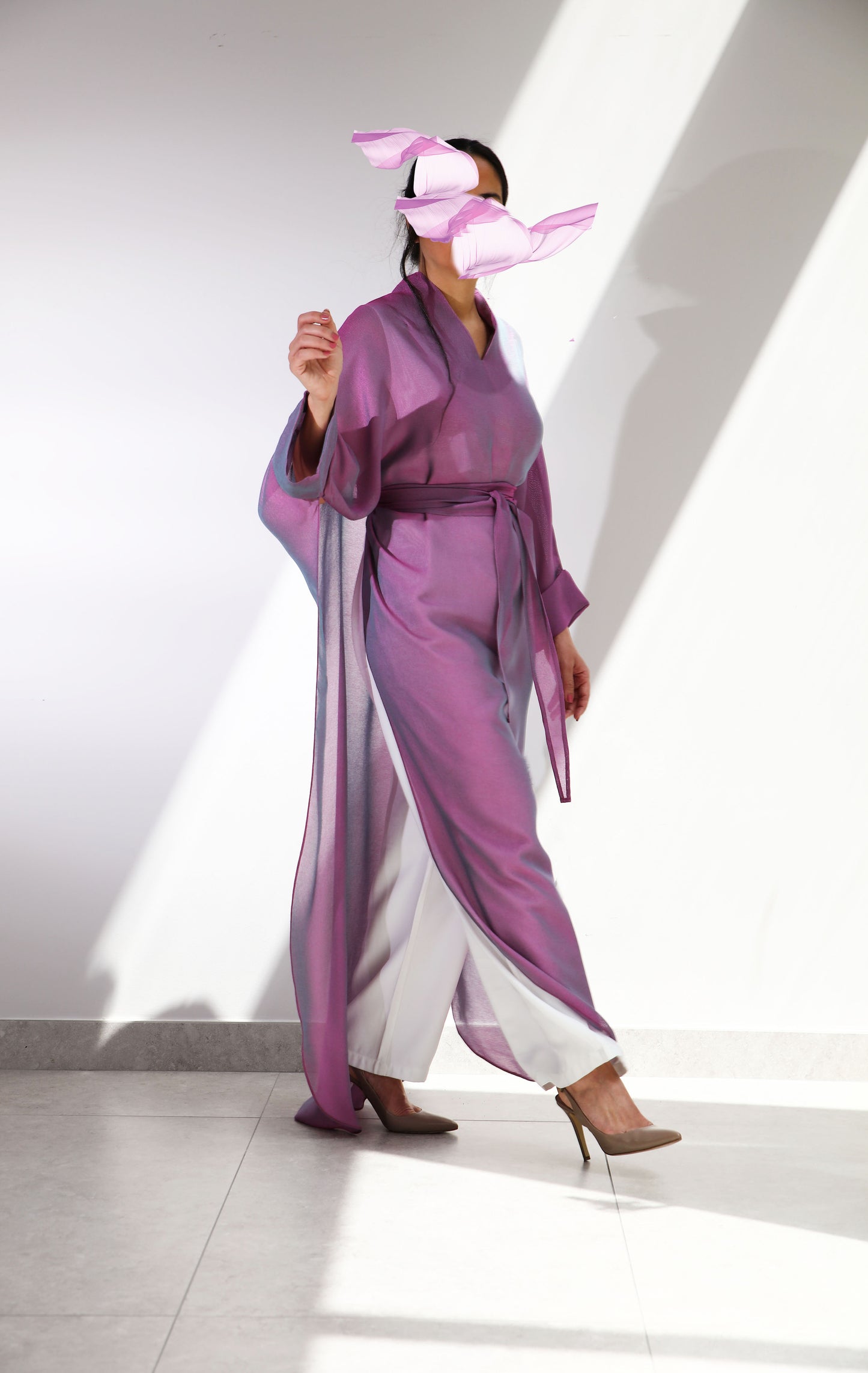 Haya Kaftan set - Antique Fuchsia